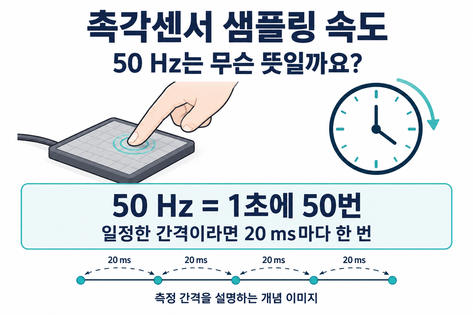 촉각센서 샘플링 속도, 50Hz는 무슨 뜻일까요?