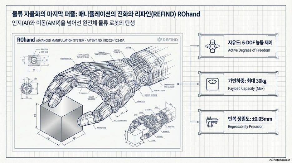물류 자동화의 완성, 리파인 휴머노이드 로봇손이 여는 피지컬 AI 시대