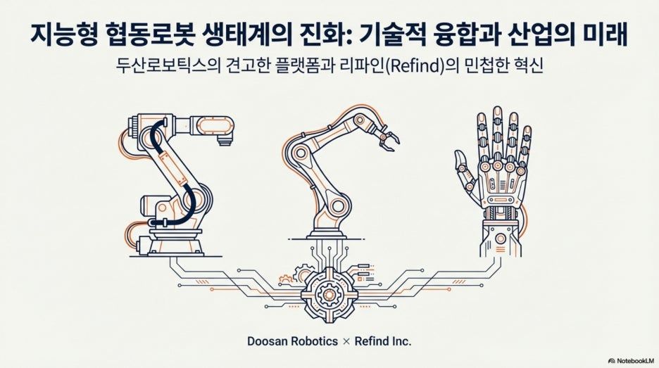지능형 로봇 생태계의 주역: 두산로보틱스 협동로봇과 리파인(REFIND)의 기술적 조우