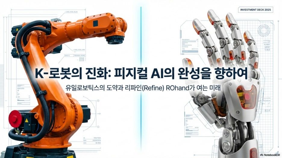 유일로보틱스의 도약과 리파인 ROhand가 만드는 피지컬 AI의 미래