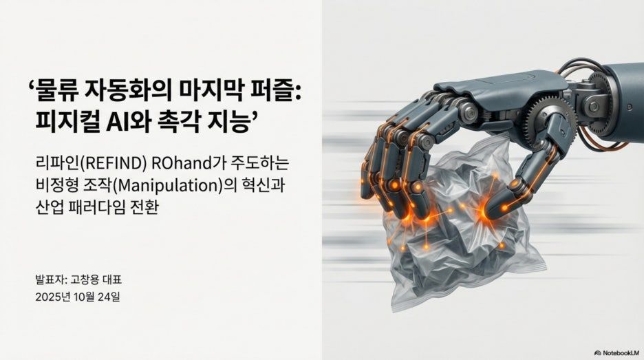 물류 자동화의 마지막 퍼즐, 일하는 손 ROhand와 촉각 지능이 여는 피지컬 AI 시대