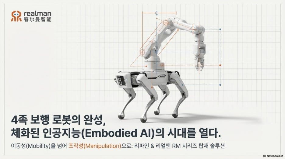 로봇개의 진화와 리파인(REFIND) RM 시리즈의 전략적 결합: 모바일 매니퓰레이션의 완성