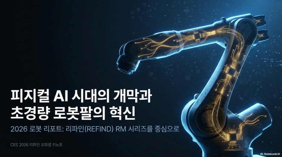 피지컬 AI 시대의 개막과 초경량 로봇팔의 혁신: 리파인 RM 시리즈를 중심으로