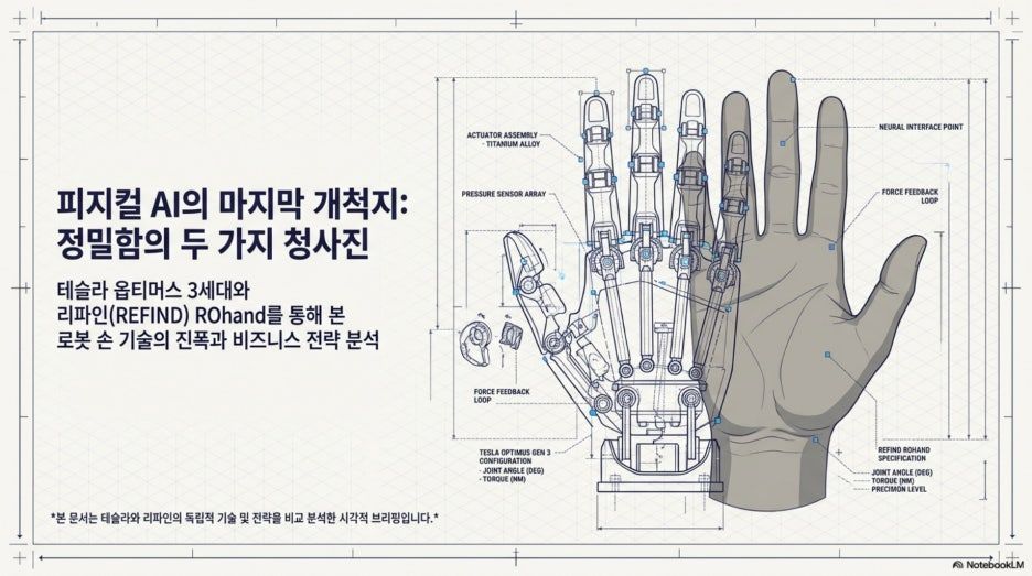 테슬라 옵티머스 3세대와 리파인 ROhand: 휴머노이드 로봇 손 기술의 진폭과 실제